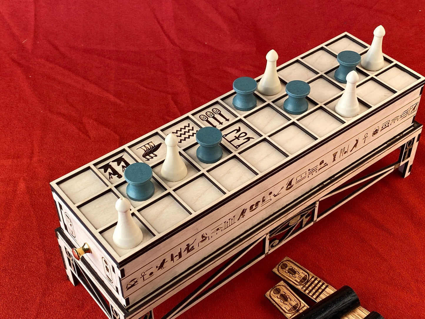 Ancient game of SENET. From the Tomb of the Boy King.