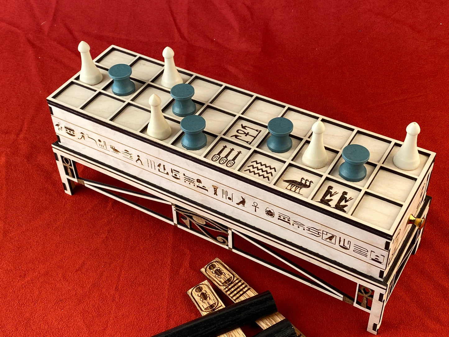 Ancient game of SENET. From the Tomb of the Boy King.