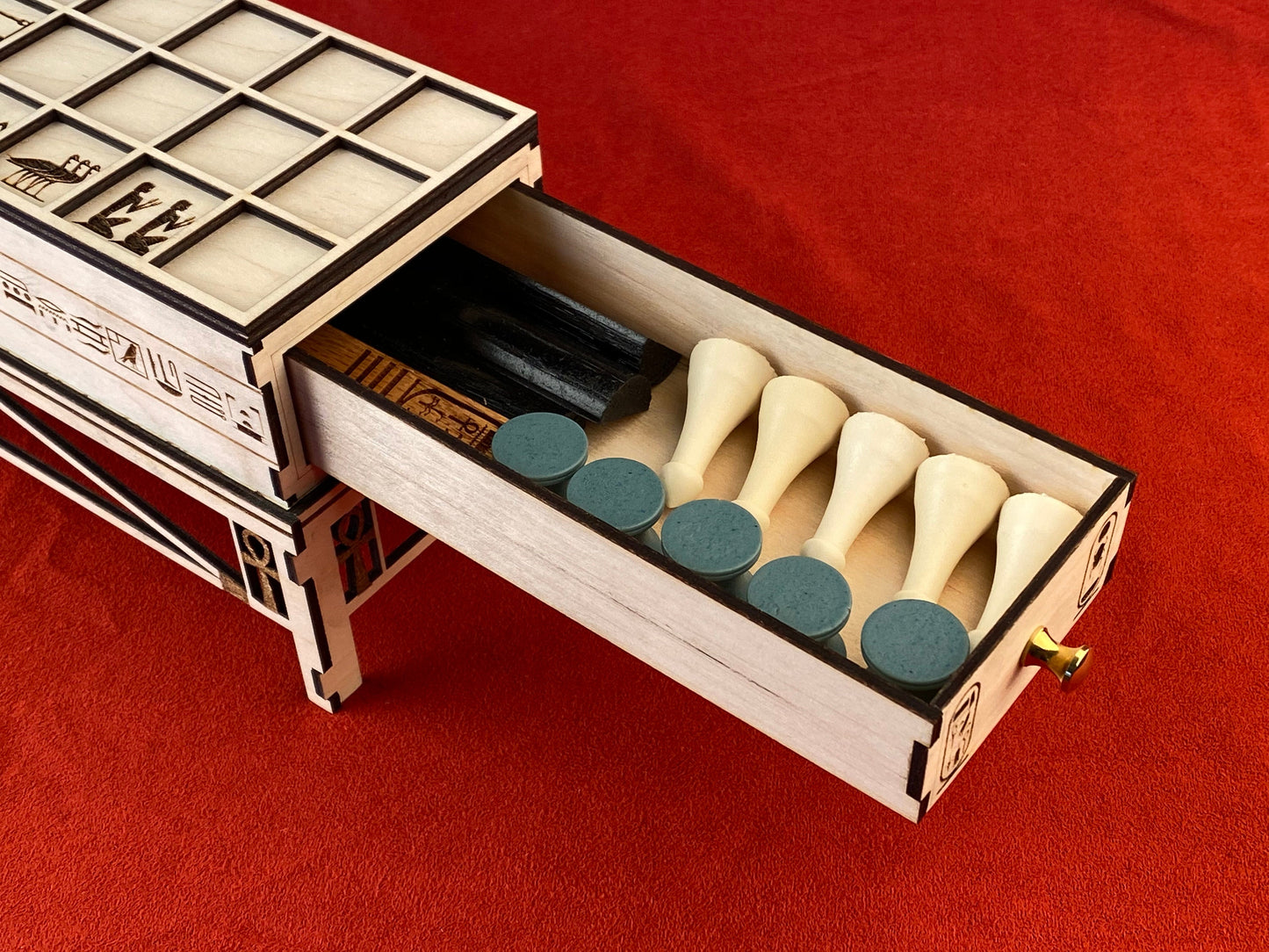 Ancient game of SENET. From the Tomb of the Boy King.