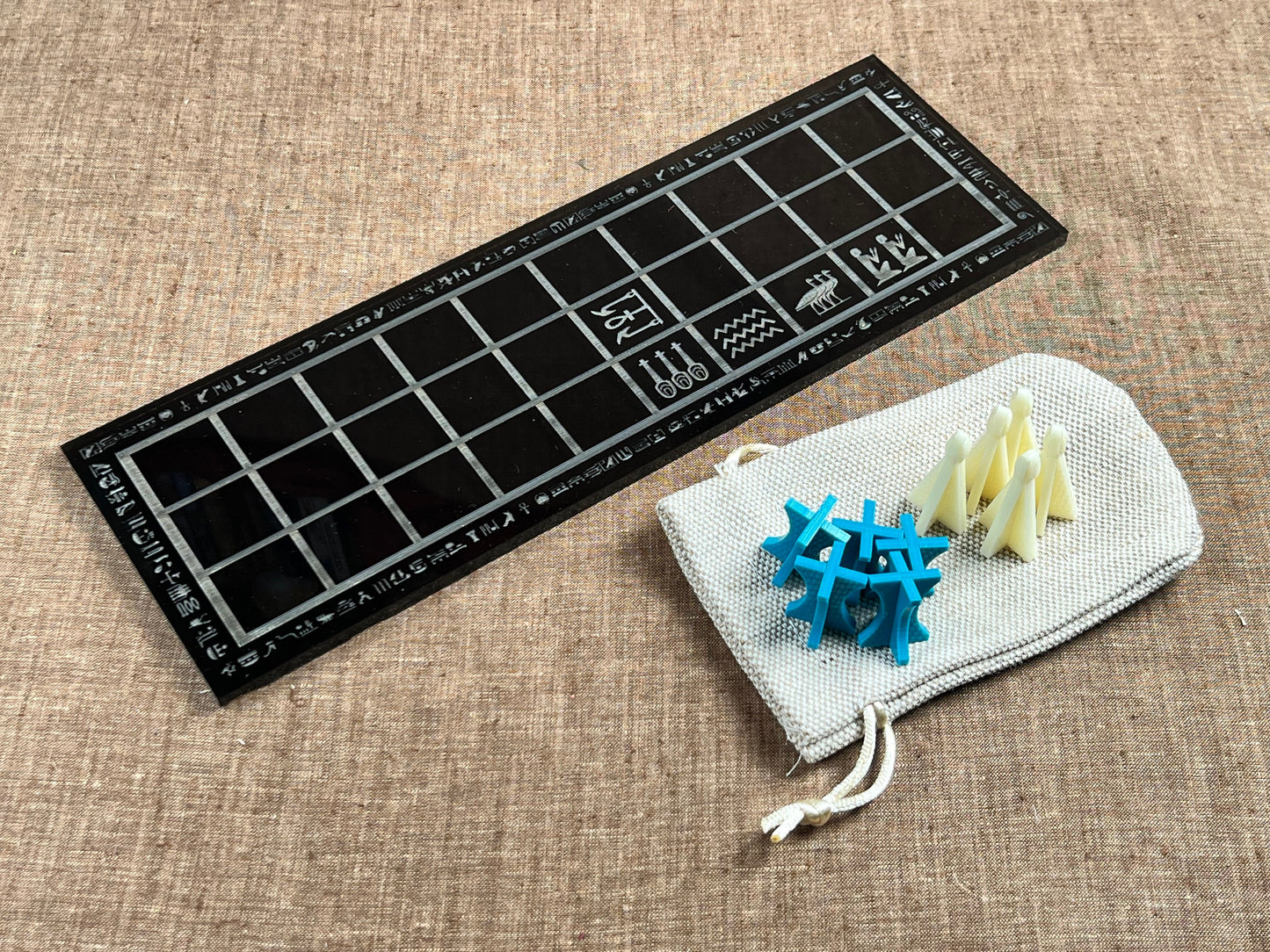 Future SENET ~ An Ancient Egyptian Game brought into the FUTURE! Hand Made, Sturdy, and Portable.