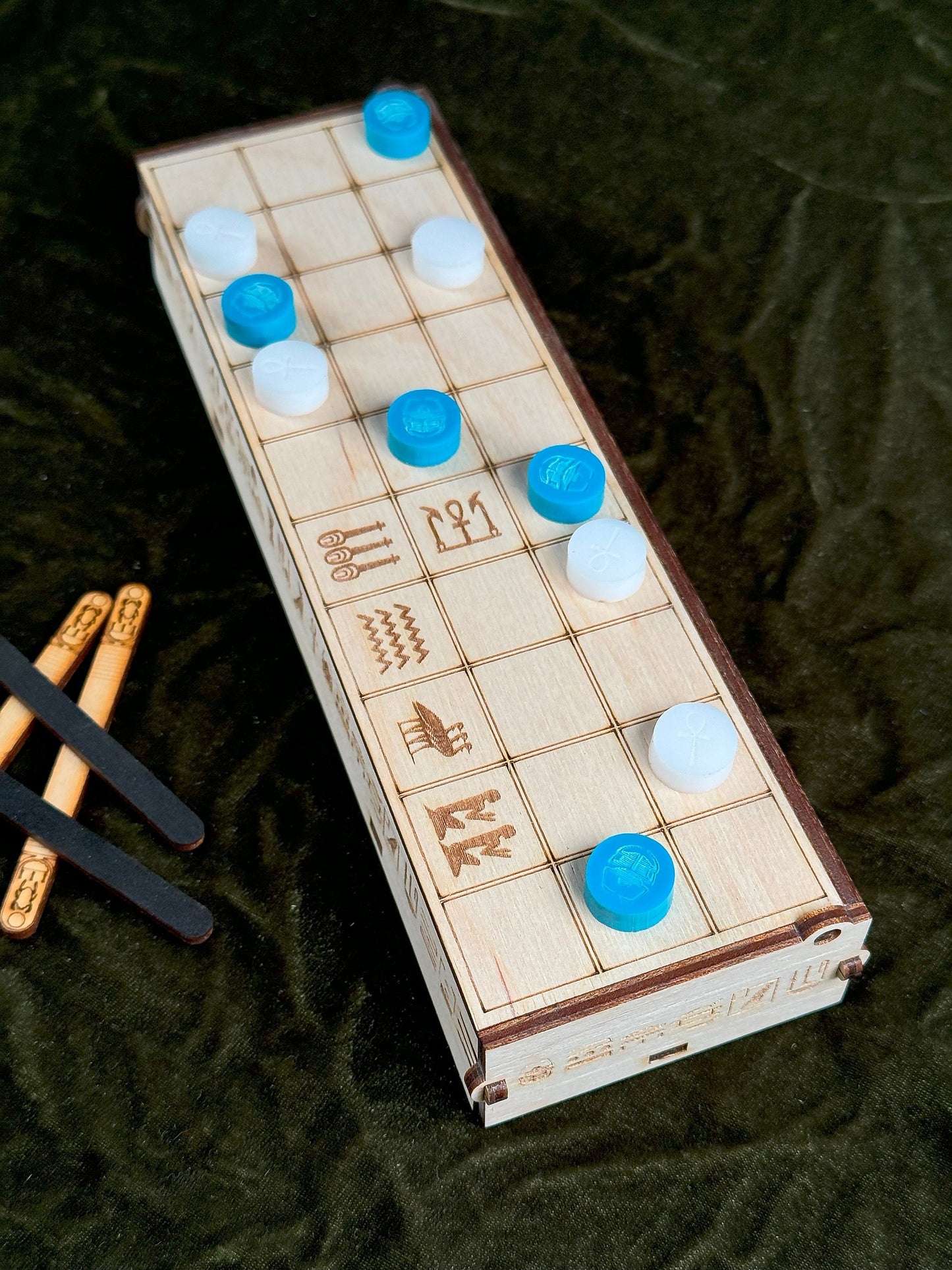 Travel Senet ~ Ancient Egyptian Game of Skill! Handmade Recreation of Tut's Favorite Game.