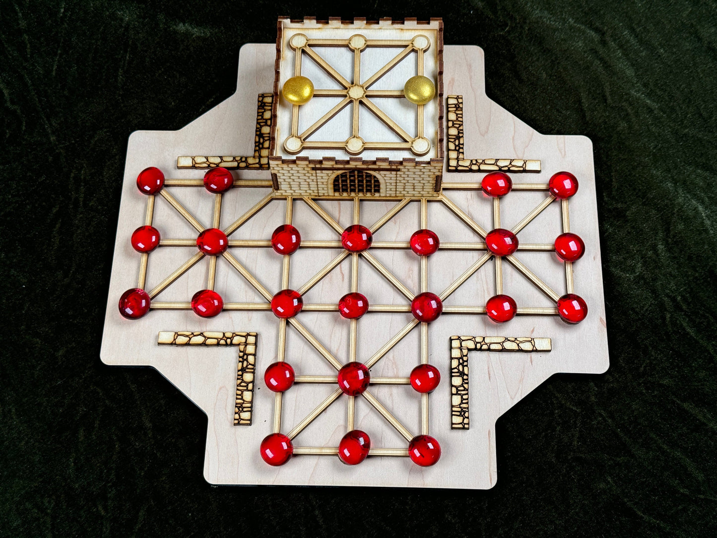 Asalto! Natural Wood Version. Officers & Sepoys English Indian Game of Skill and Combat, Strategy Game