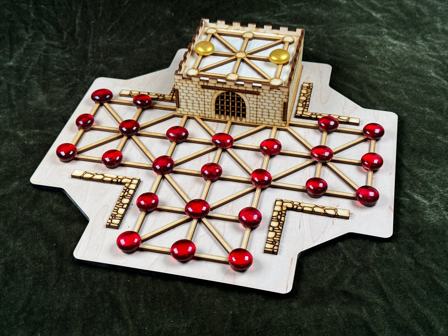 Asalto! Natural Wood Version. Officers & Sepoys English Indian Game of Skill and Combat, Strategy Game