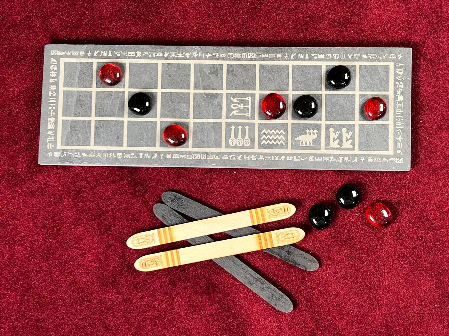 Engraved Stone Ancient Egyptian SENET Game ~ From the Tomb of the Pharaohs, Play the Mystical Game of the Ancients!