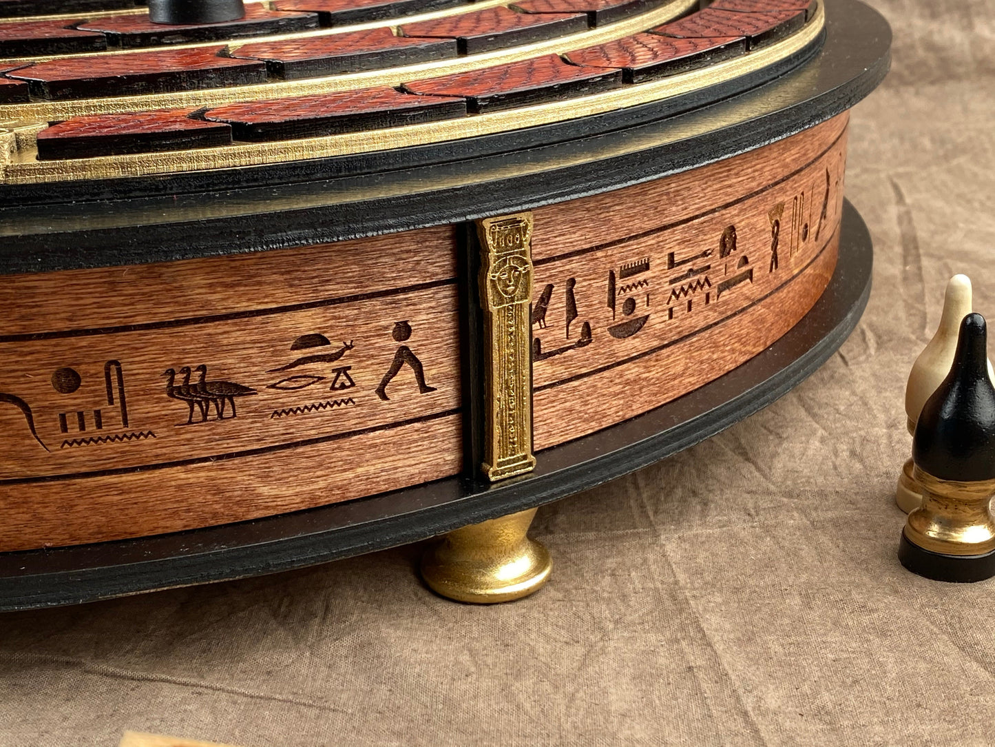 The Pharoahs Game of MEHEN ~ Museum Quality Craftsmanship ~ Custom made stunning Board Game from Ancient Egypt. LIMITED EDITION