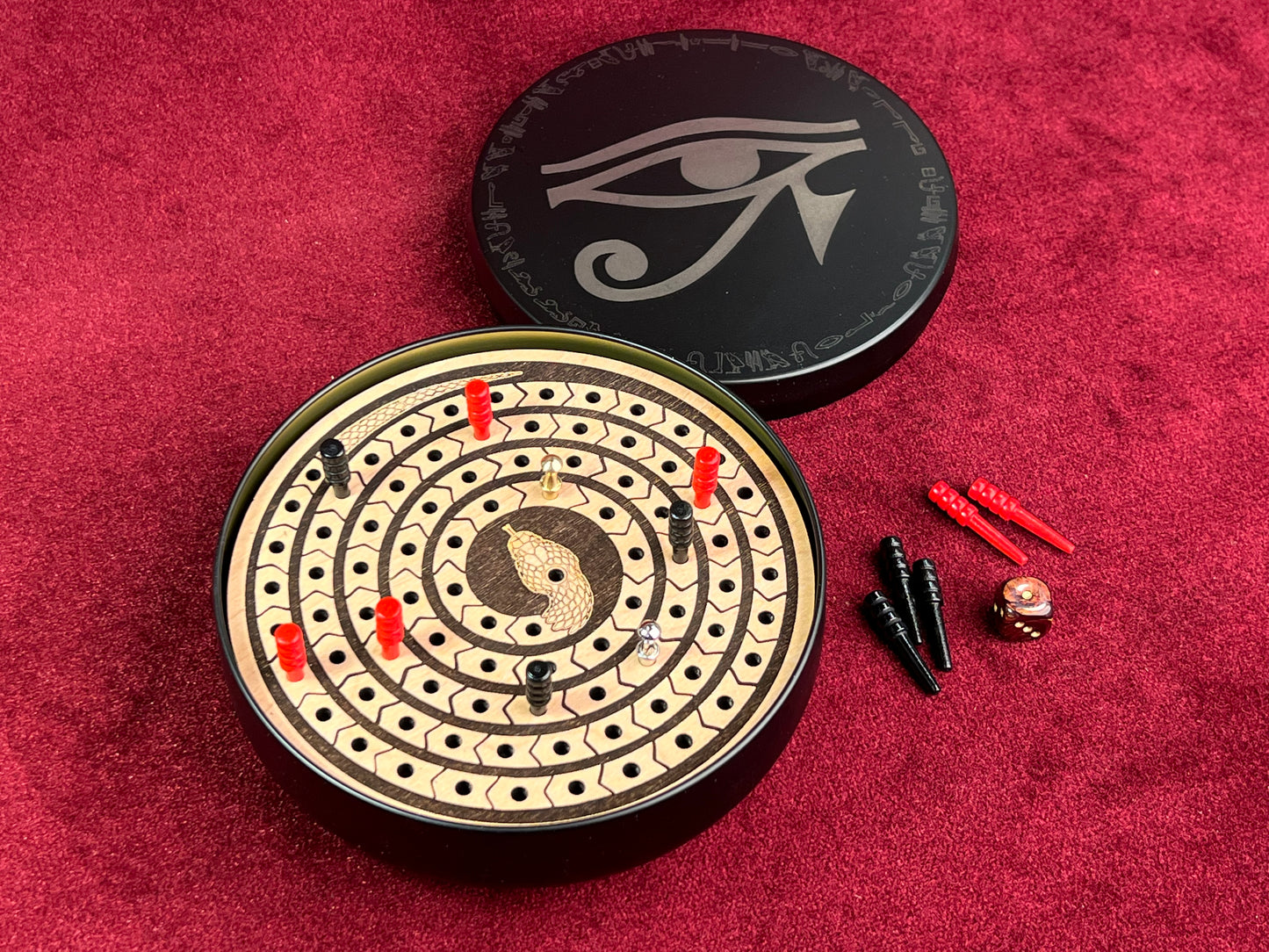 MEHEN - The Ancient Egyptian Game Encased in Beautiful Engraved Metal Box.