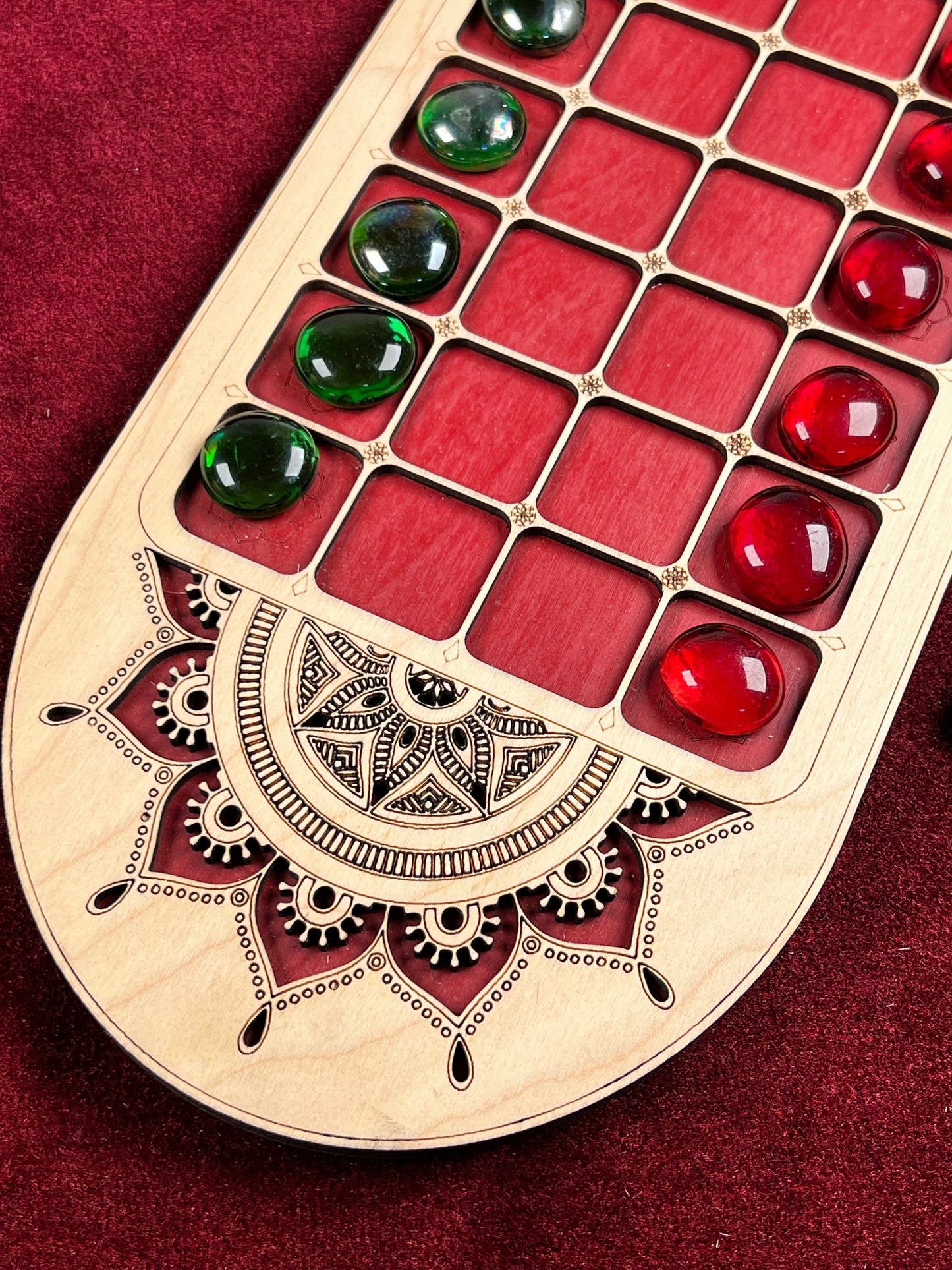 Tablan ~ The Ancient Game of India. Abstract Wooden Board Game from the Ancient World.