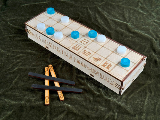 Travel Senet ~ Ancient Egyptian Game of Skill! Handmade Recreation of Tut's Favorite Game.