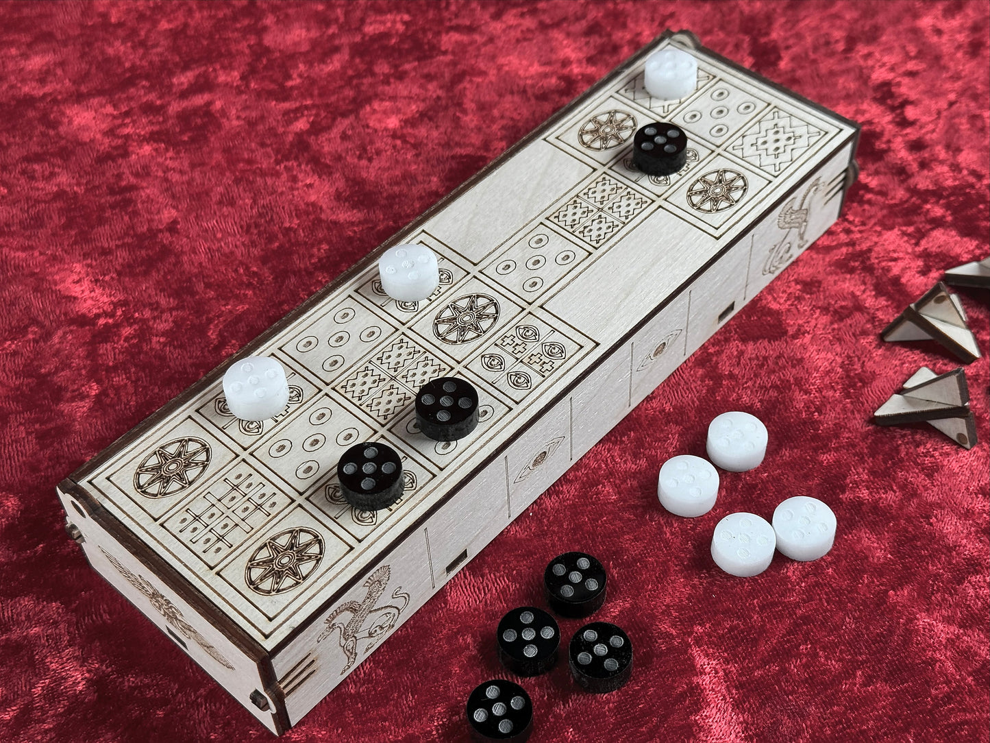 Royal Game of UR, Travel Edition! The Ancient Game of Sumer in the palm of your hand! Hand made wooden game.