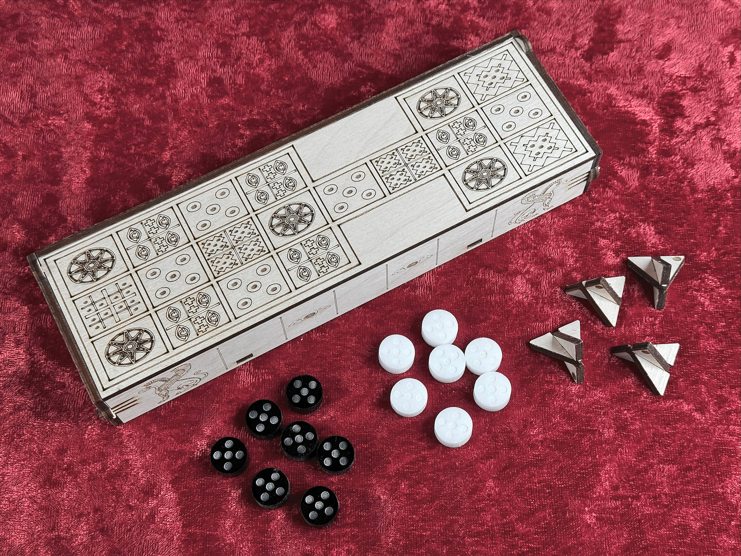 Royal Game of UR, Travel Edition! The Ancient Game of Sumer in the palm of your hand! Hand made wooden game.