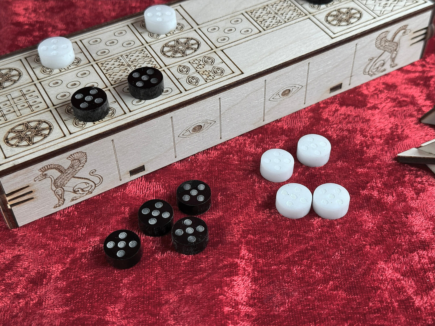 Royal Game of UR, Travel Edition! The Ancient Game of Sumer in the palm of your hand! Hand made wooden game.