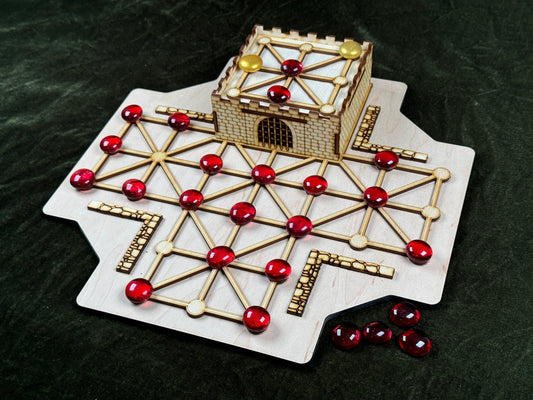 Asalto! Natural Wood Version. Officers & Sepoys English Indian Game of Skill and Combat, Strategy Game