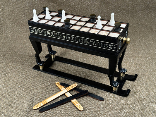 Tutankhamun's Senet Game! Detailed Recreation of the Senet Board found in the Tomb of King Tut in 1922! Hand Made Ancient Egyptian Game.