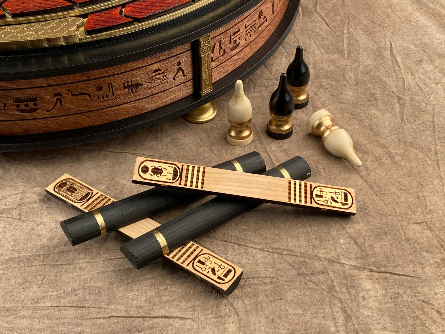 The Pharoahs Game of MEHEN ~ Museum Quality Craftsmanship ~ Custom made stunning Board Game from Ancient Egypt. LIMITED EDITION