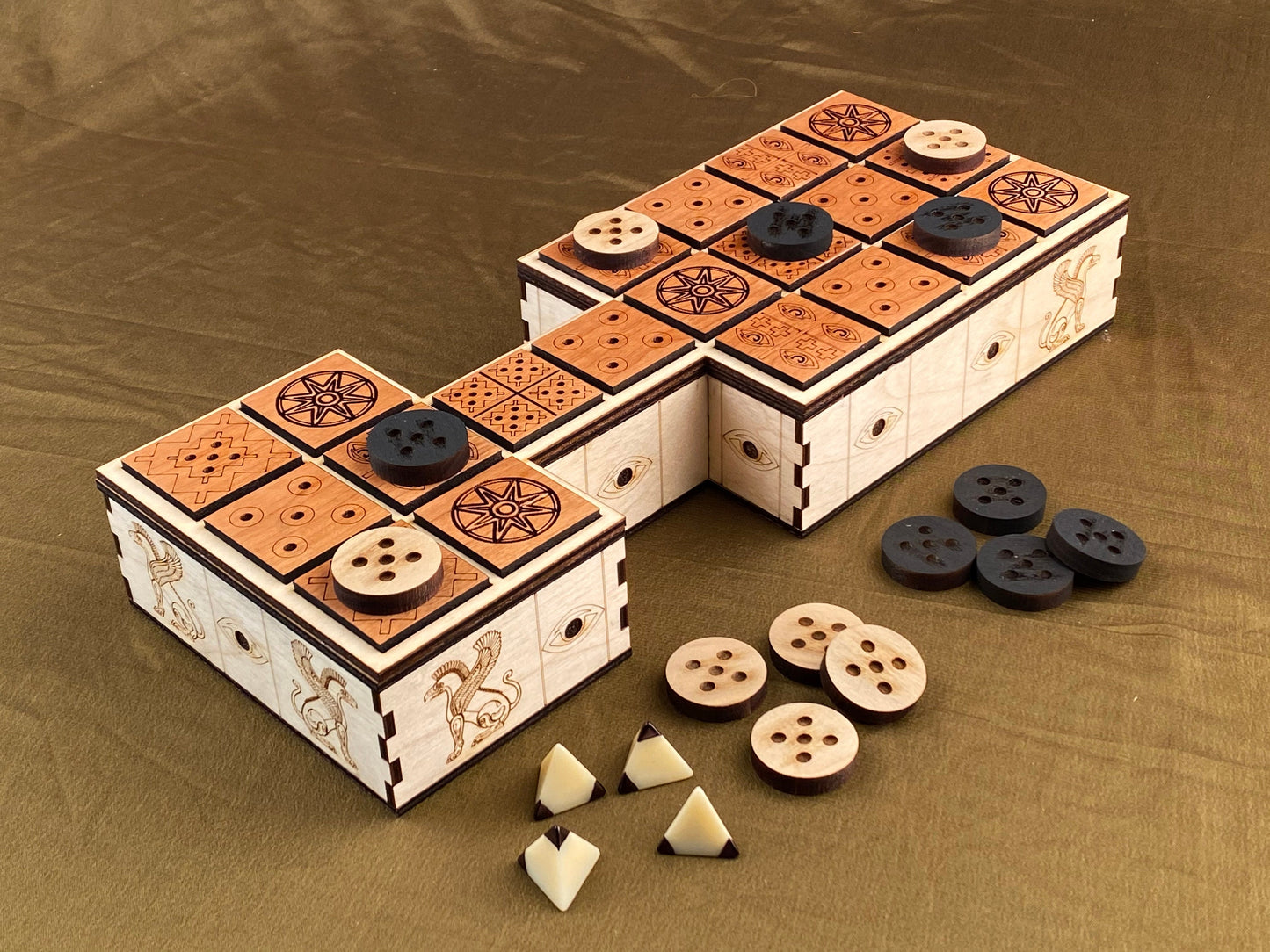 The Royal Game of Ur ~ The Ancient Sumerian Game. Beautiful Wood with Amazing Details.