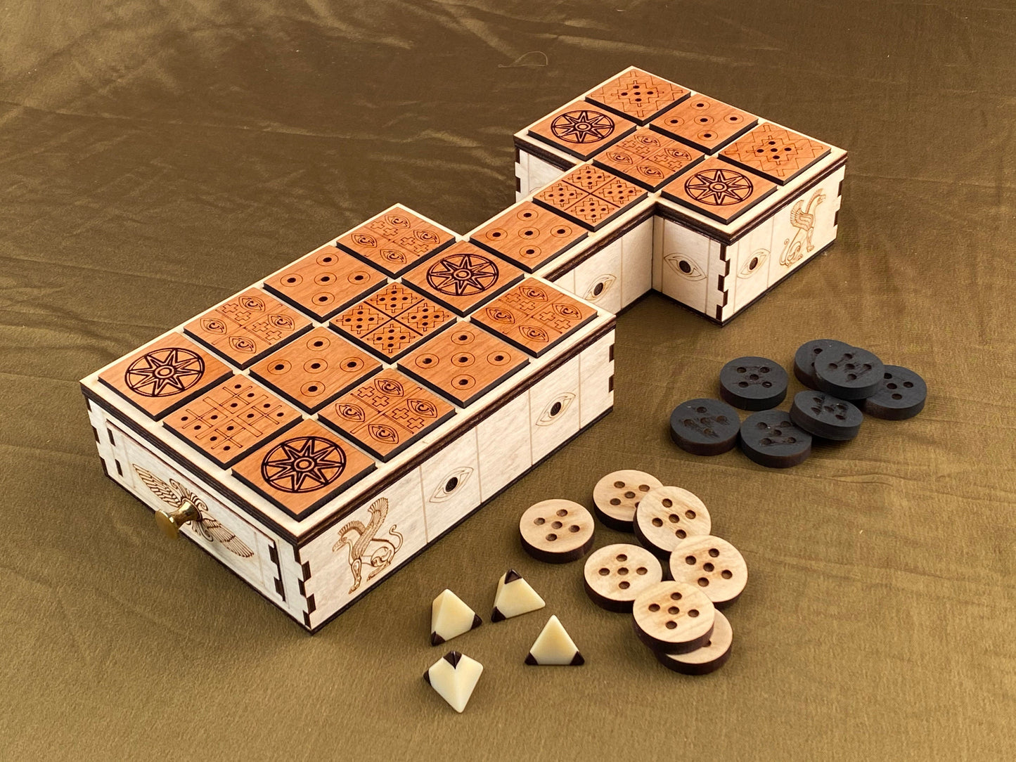 The Royal Game of Ur ~ The Ancient Sumerian Game. Beautiful Wood with Amazing Details.