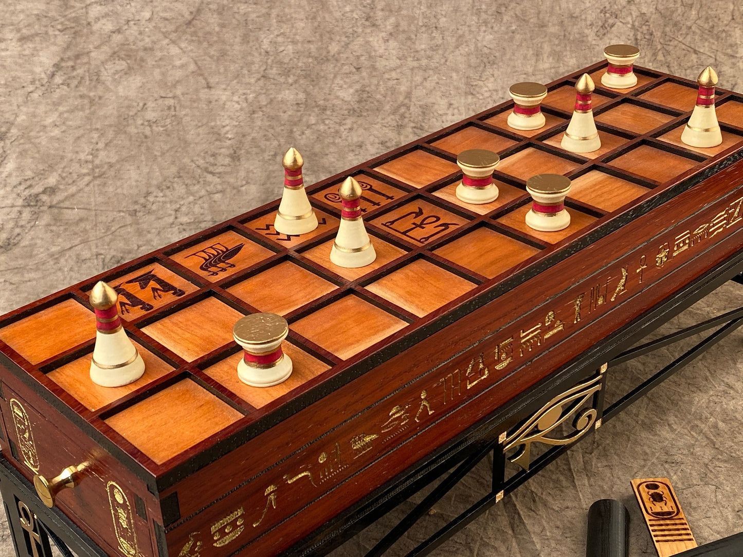 The Pharaoh's SENET Game. The finest Ancient Egyptian SENET Board in the World! Museum Quality, Hand Made, a finely made Heirloom.