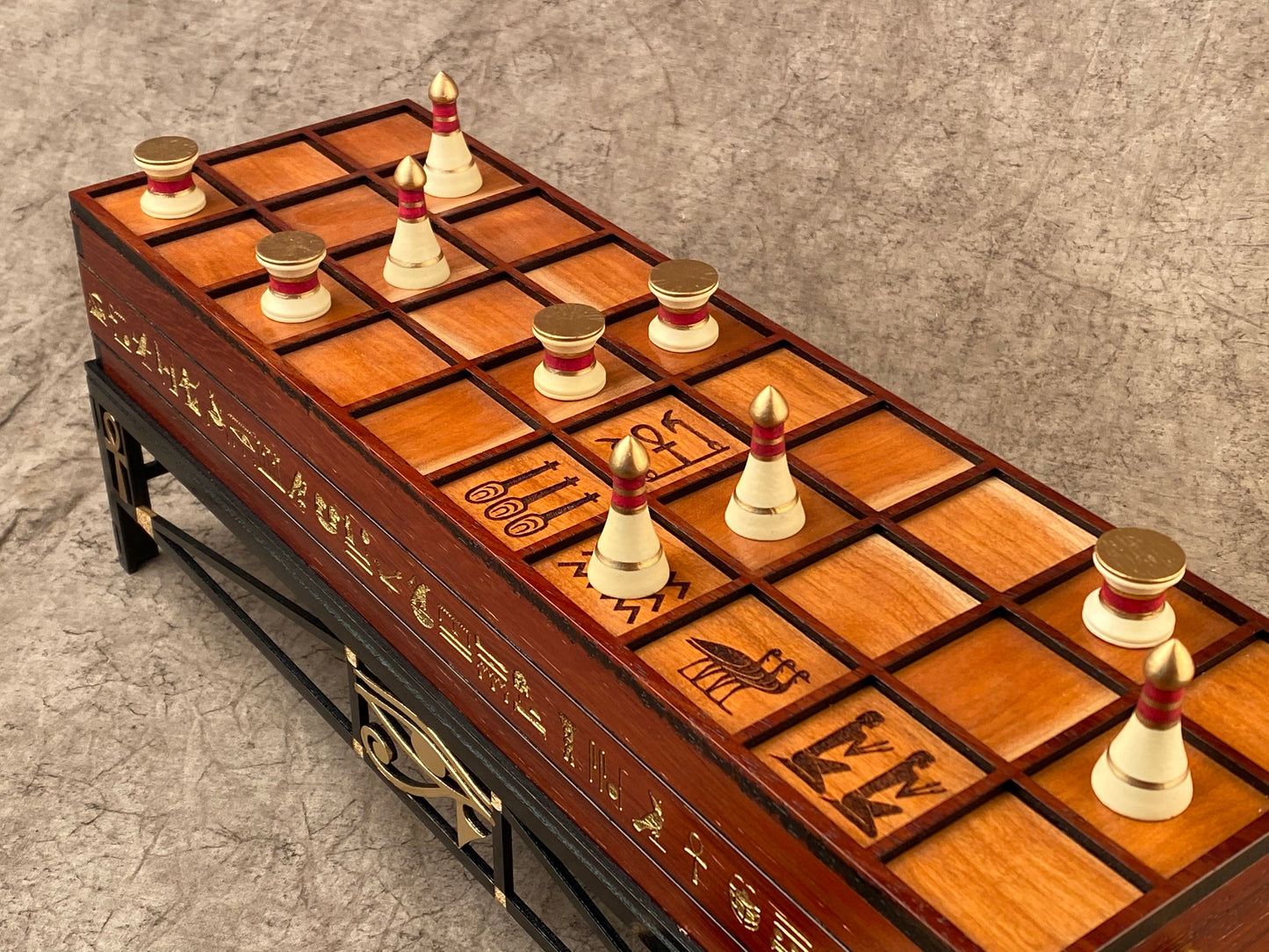 The Pharaoh's SENET Game. The finest Ancient Egyptian SENET Board in the World! Museum Quality, Hand Made, a finely made Heirloom.